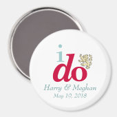 I DO Harry & Meghan Royal Wedding Magnet (Vorderseite/Rückseite)