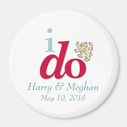 I DO Harry & Meghan Royal Wedding Magnet (Vorne)