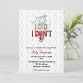 I Do, I Did, I Don't Divorce Party Einladung (Stehend Vorderseite)
