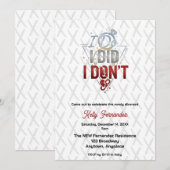I Do, I Did, I Don't Divorce Party Einladung (Vorne/Hinten)