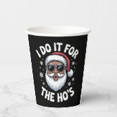 I Do It For The Hos Christmas African American  Pappbecher (Vorderseite)