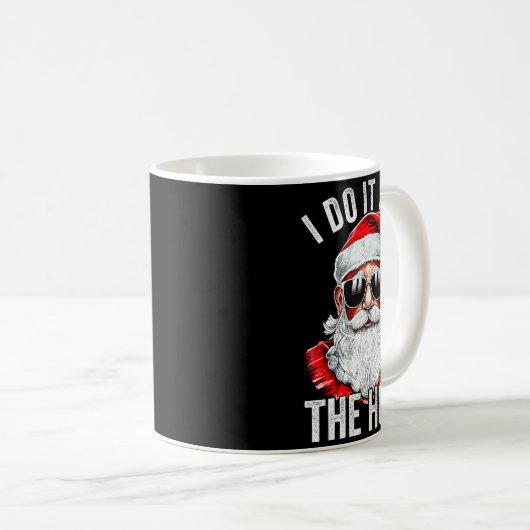 I Do It For The Santa Ugly Christmas Sweater Kaffeetasse (VorderseiteRechts)