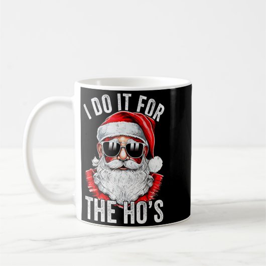 I Do It For The Santa Ugly Christmas Sweater Kaffeetasse (Links)
