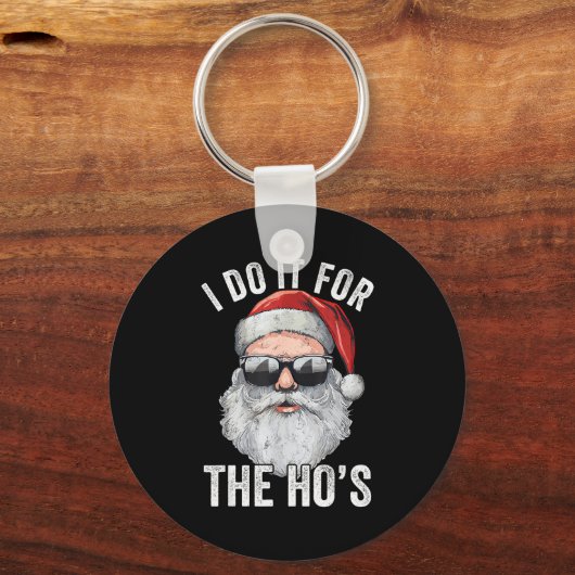 I Do It For The Santa Ugly Christmas Sweater Schlüsselanhänger (Vorderseite)