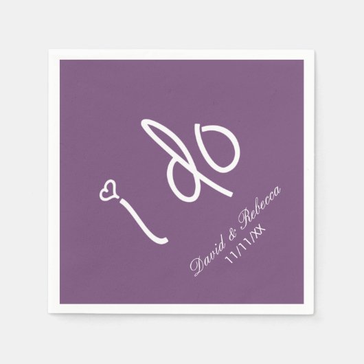 i do - Lavendelfeld Serviette (Vorderseite)