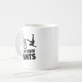 I Do My Own Stunts Funny Mountain Bike Kaffeetasse (Vorderseite Links)