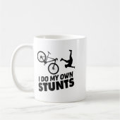 I Do My Own Stunts Funny Mountain Bike Kaffeetasse (Links)