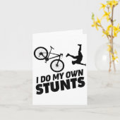 I Do My Own Stunts Funny Mountain Bike  Karte (Gelbe Blume)
