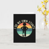 I Do My Own Stunts Get Well Gift Funny Injury Leg Karte (Gelbe Blume)