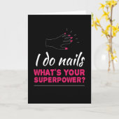 I Do Nails Fingernail Manicure Karte (Gelbe Blume)