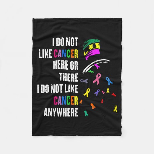 I Do Not Like Cancer There Outfits Uni-adults Canc Fleecedecke (Vorderseite)