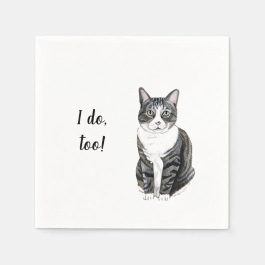 I Do too (Cat) Cocktail Napkins Serviette (Vorderseite)