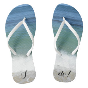 "I do" Tropical Beach Flip Flops Badesandalen