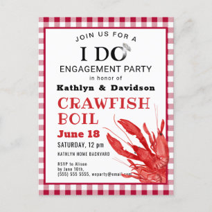 I DO Verlobung Crawfish Boil Party Einladung Postkarte