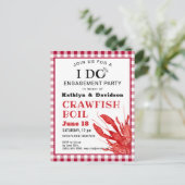 I DO Verlobung Crawfish Boil Party Einladung Postkarte (Stehend Vorderseite)