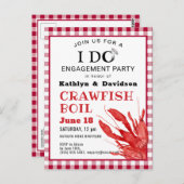 I DO Verlobung Crawfish Boil Party Einladung Postkarte (Vorne/Hinten)