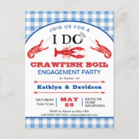 I DO Verlobung Crawfish Boil Party Einladung