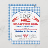 I DO Verlobung Crawfish Boil Party Einladung Postkarte (Vorne/Hinten)
