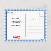 I DO Verlobung Crawfish Boil Party Einladung Postkarte (Rückseite)