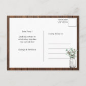 I DO Verlobung Elegant Eukalyptus Grüne GRILLEN Einladungspostkarte (Rückseite)