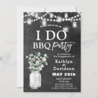 I DO Verlobung Eucalyptus Floral Chalkboard GRILLE