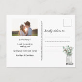 I DO Verlobung Eucalyptus Foto GRILLEN Einladung Postkarte (Rückseite)