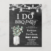 I DO Verlobung Eucalyptus Foto GRILLEN Einladung Postkarte (Vorderseite)