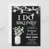 I DO Verlobung Eukalyptus Greenery GRILLEN Party