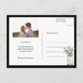 I DO Verlobung Eukalyptus Greenery GRILLEN Party Einladungspostkarte (Rückseite)