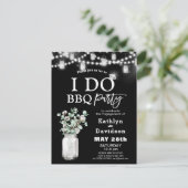 I DO Verlobung Eukalyptus Greenery GRILLEN Party Einladungspostkarte (Stehend Vorderseite)