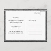 I DO Verlobung Foto Black Chalkboard GRILLEN Party Einladungspostkarte (Rückseite)