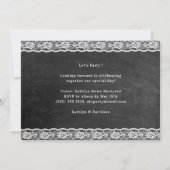 I DO Verlobung Foto Elegante Lace Chalkboard GRILL Einladung (Rückseite)