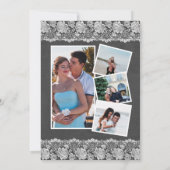 I DO Verlobung Foto Elegante Lace Chalkboard GRILL Einladung (Rückseite)