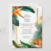 "I DO" Vögel des Paradieses Bliss Save The Date (Rückseite)