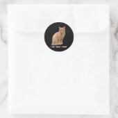 I Do W I Woll Orange Tabby Cat Runder Aufkleber (Tasche)
