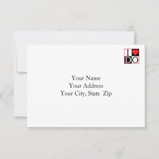 I Do Wedding RSVP Card Karte (Vorderseite)