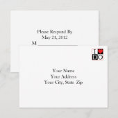 I Do Wedding RSVP Card Karte (Vorne/Hinten)
