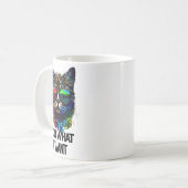I Do What I Want Cat With Sungles Kaffeetasse (Vorderseite Links)