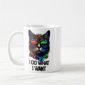 I Do What I Want Cat With Sungles  Kaffeetasse (Links)