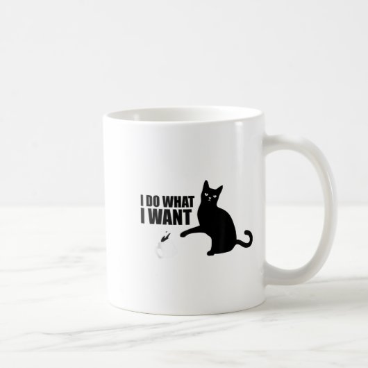 I Do What I Want Funny Cat Meme Kaffeetasse (Rechts)