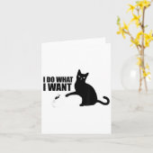 I Do What I Want Funny Cat Meme Karte (Gelbe Blume)