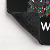 I Do What I Want Funny Christmas Black Cat Xmas Mousepad (Ecke)
