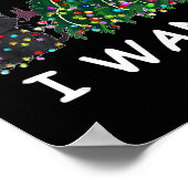I Do What I Want Funny Christmas Black Cat Xmas  Poster (Ecke)