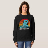 I Do What I Want Parrot I Blue Indian Ringneck Sweatshirt (Vorne ganz)