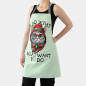 'I Do What I Woll' Attitude, Funny Christmas Cat Schürze (InSitu)
