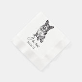 I Dog to Dog Custom Cocktail Napkin Pet Napkin Serviette (Ecke)