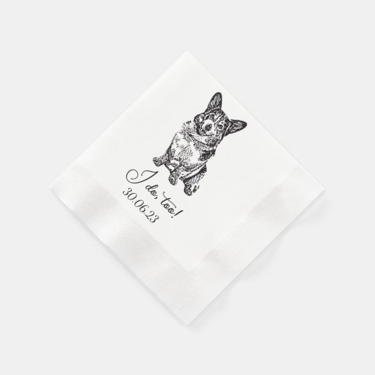 I Dog to Dog Custom Cocktail Napkin Pet Napkin Serviette (Ecke)