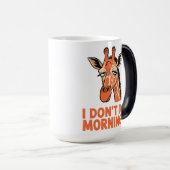 I Don’t Do Mornings – Funny Sleepy Giraffe Coffee  Verwandlungstasse (VorderseiteRechts)