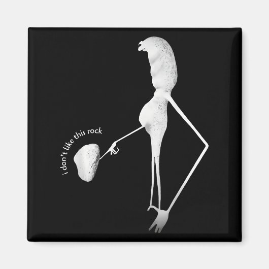 I Don’t Like This Rock Marcus The Worm Funny Meme Magnet (Vorne)