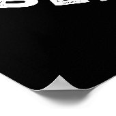 I Donno schlägt mich Funny Drum Pun Dark BG Poster (Ecke)